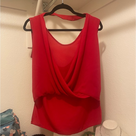 CLOSING SALE! Red Canal Blouse - Picture 1 of 6